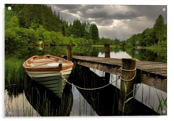 Loch Ard,Scotland. Acrylic by jim wilson