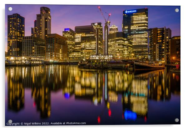 Canary Wharf Acrylic by Nigel Wilkins