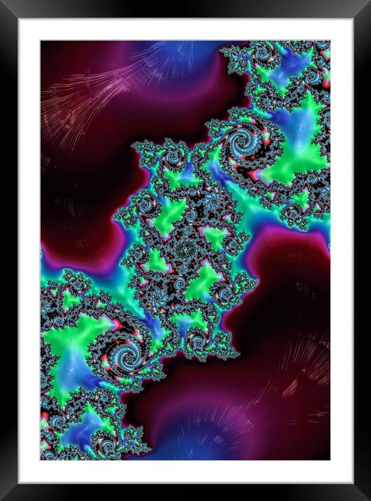 Green Galaxy Framed Mounted Print by Vickie Fiveash