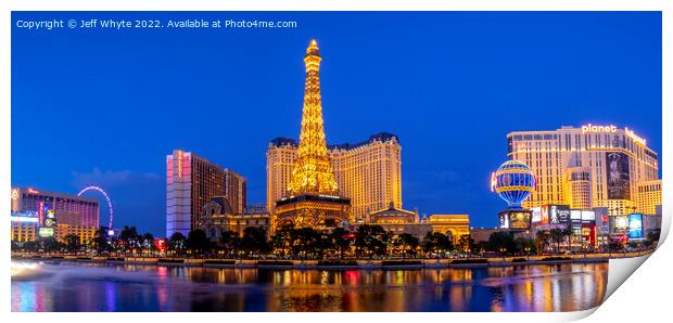 Paris Resort, Las Vegas Print by Jeff Whyte