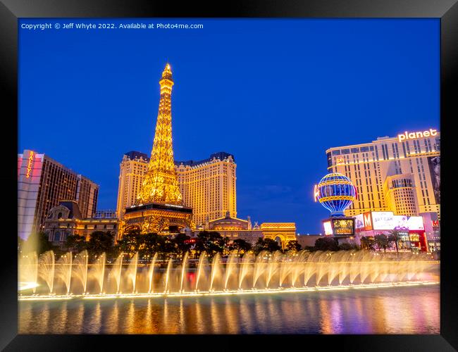 Paris Resort, Las Vegas Framed Print by Jeff Whyte