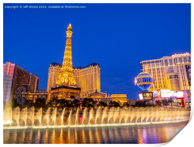 Paris Resort, Las Vegas Print by Jeff Whyte