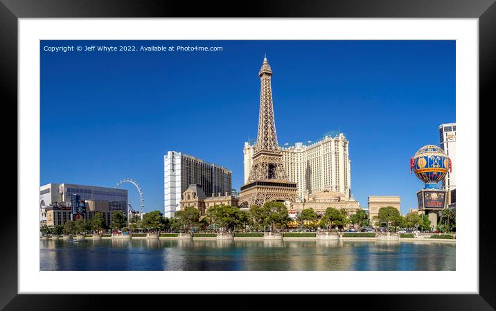 Paris Resort, Las Vegas Framed Mounted Print by Jeff Whyte
