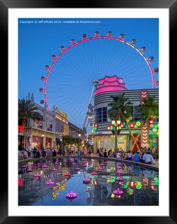 View of the the LINQ High Roller and Promenade Framed Mounted Print by Jeff Whyte