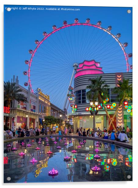 View of the the LINQ High Roller and Promenade Acrylic by Jeff Whyte