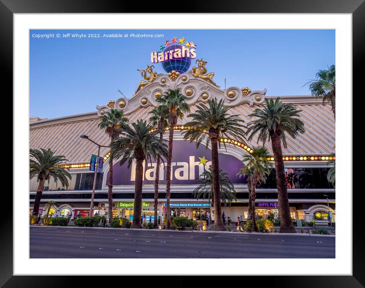 Harrah's Las Vegas Framed Mounted Print by Jeff Whyte