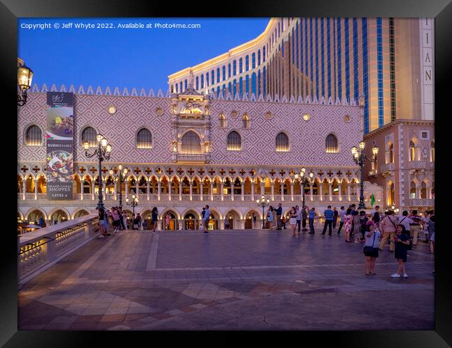 Venetian Hotel and Casino Framed Print by Jeff Whyte