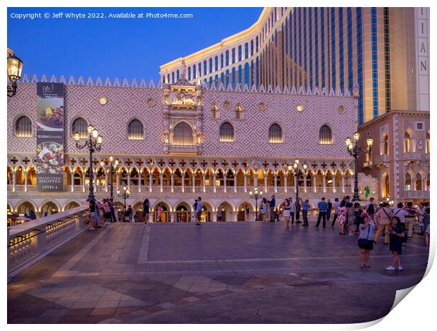 Venetian Hotel and Casino Print by Jeff Whyte