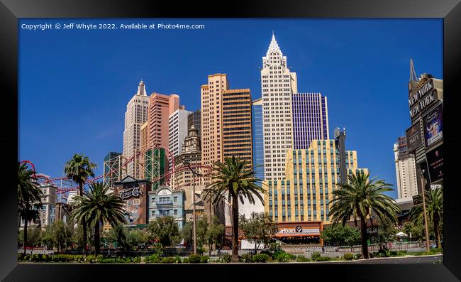 New York-New York Hotel and Casino Framed Print by Jeff Whyte
