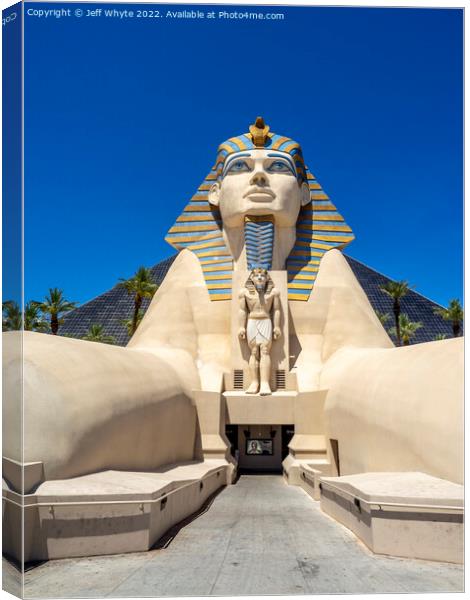  Luxor Hotel in Las Vegas  Canvas Print by Jeff Whyte