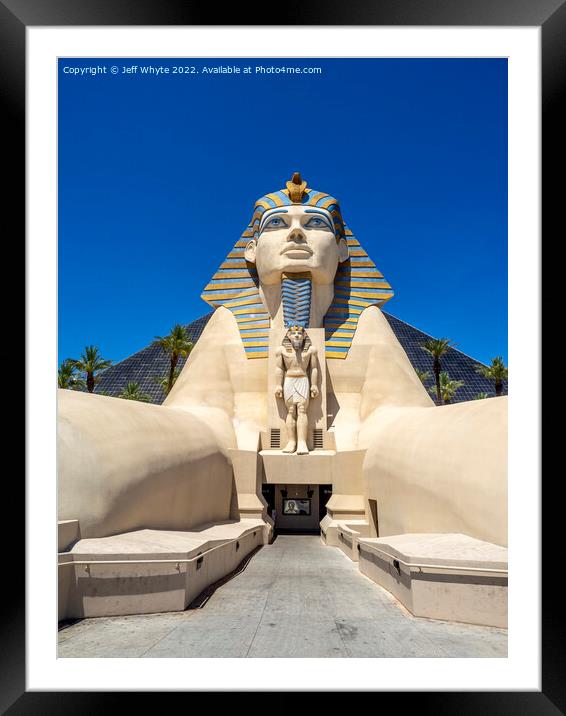 Luxor Hotel in Las Vegas  Framed Mounted Print by Jeff Whyte