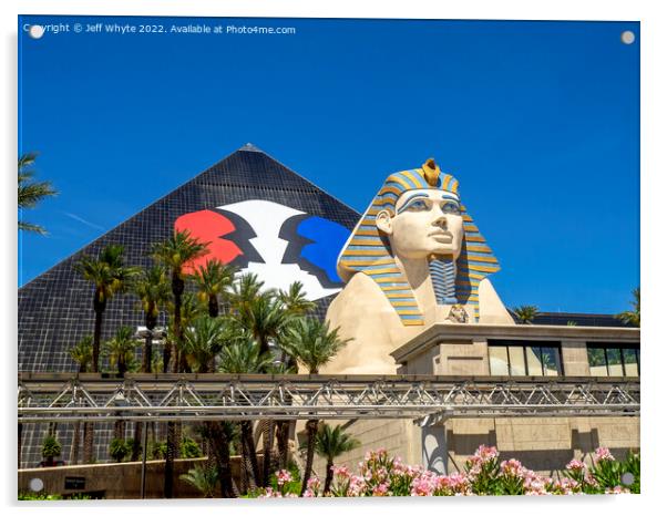 Luxor Las Vegas Hotel Acrylic by Jeff Whyte
