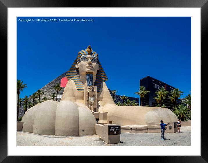  Luxor Hotel on Las Vegas Strip Framed Mounted Print by Jeff Whyte