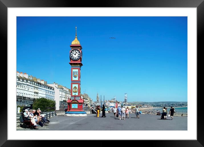 Weymouth Jubilee Clock Tower Framed Mounted Print by Alison Chambers