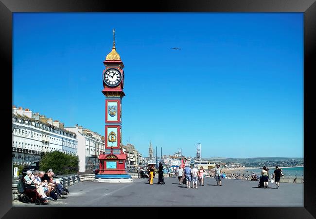 Weymouth Clock Tower Framed Print by Alison Chambers