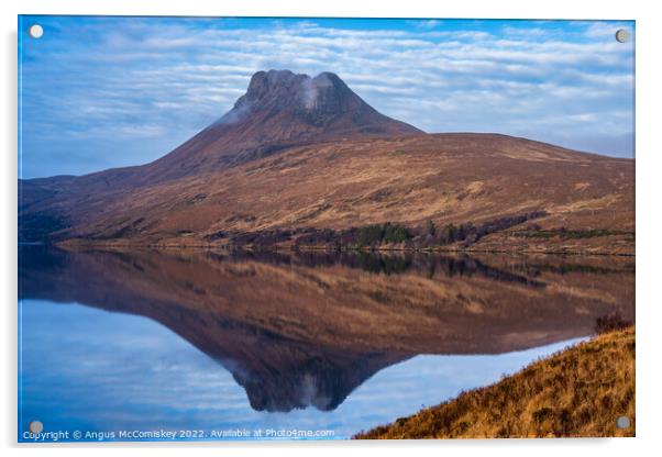 Stac Pollaidh reflections Acrylic by Angus McComiskey