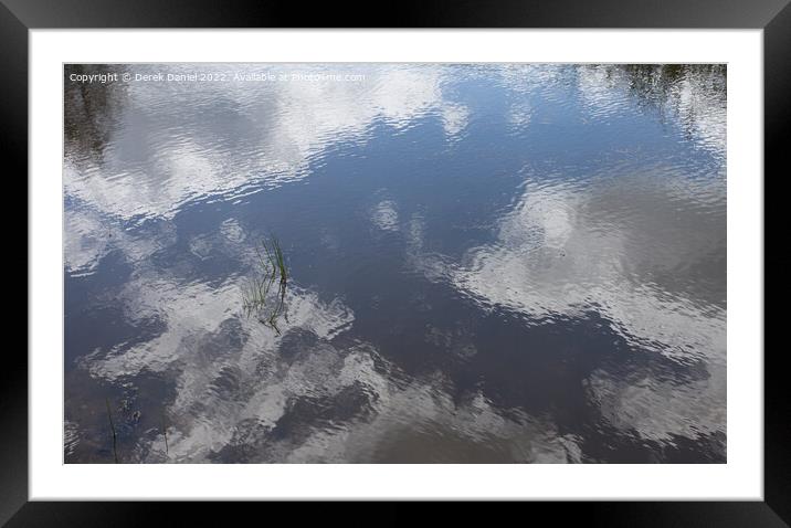 Hatchet Pond Reflection Framed Mounted Print by Derek Daniel