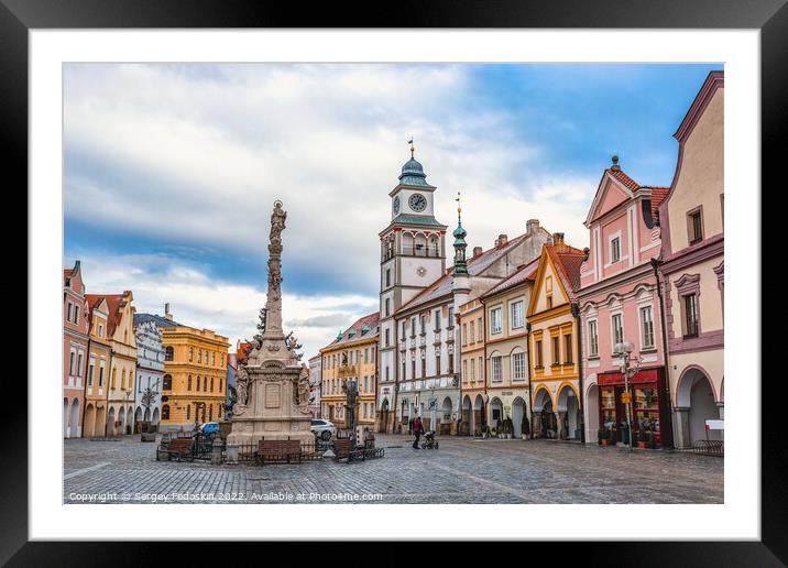 Downtown in Trebon, Czech Republic Framed Mounted Print by Sergey Fedoskin