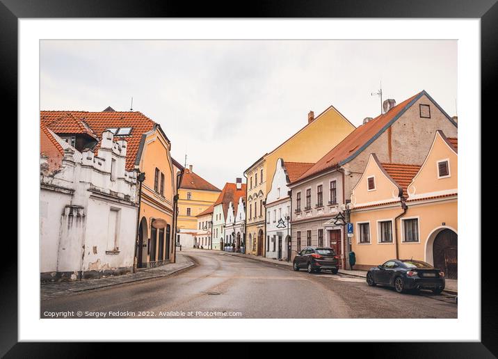 Old town of Trebon, Czech Republic Framed Mounted Print by Sergey Fedoskin