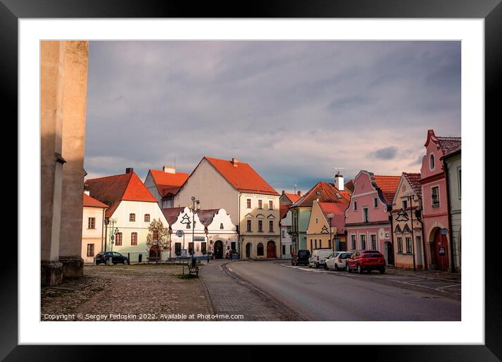 Old town of Trebon, Czech Republic Framed Mounted Print by Sergey Fedoskin