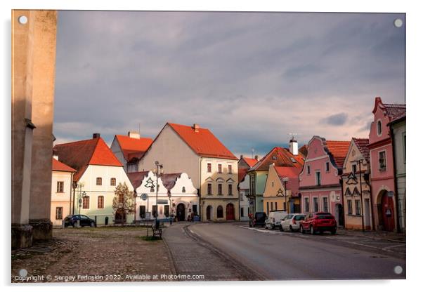 Old town of Trebon, Czech Republic Acrylic by Sergey Fedoskin