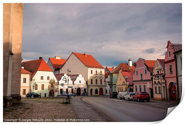 Old town of Trebon, Czech Republic Print by Sergey Fedoskin