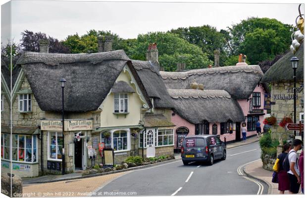 Shanklin old town thatch on the Isle of Wight Canvas Print by john hill