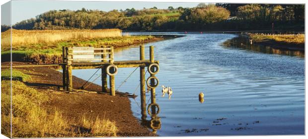 The Old Jetty At The Passage House Inn  Canvas Print by Peter F Hunt