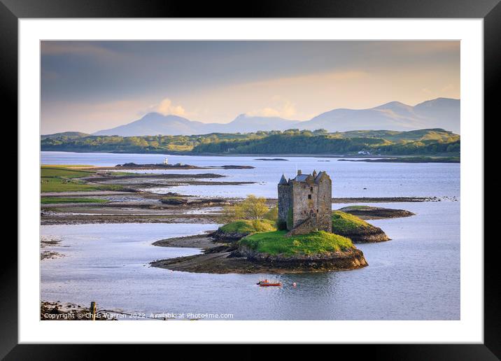 Castle Stalker Loch Linnhe bay Scotland Framed Mounted Print by Chris Warren