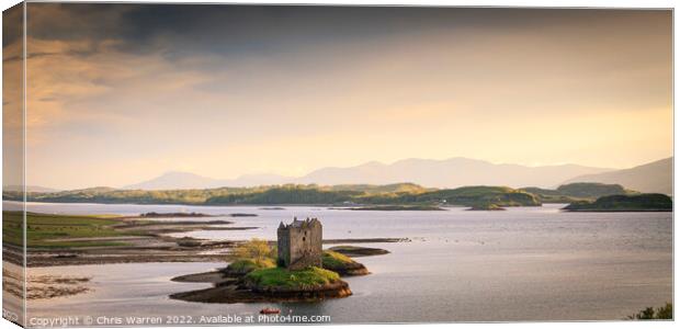 Castle Stalker Loch Linnhe bay Scotland Canvas Print by Chris Warren