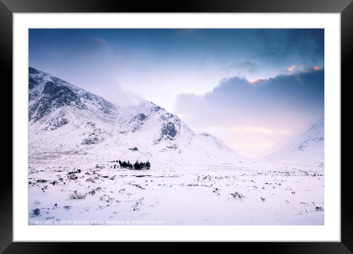    Glen Coe covered in snow Scotland Framed Mounted Print by Chris Warren