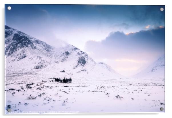    Glen Coe covered in snow Scotland Acrylic by Chris Warren