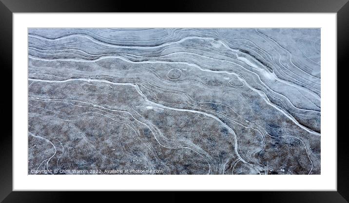Frozen ice pattern at Loch Tulla Highland Scotland Framed Mounted Print by Chris Warren