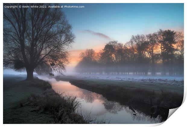 Misty morning colours Print by Kevin White
