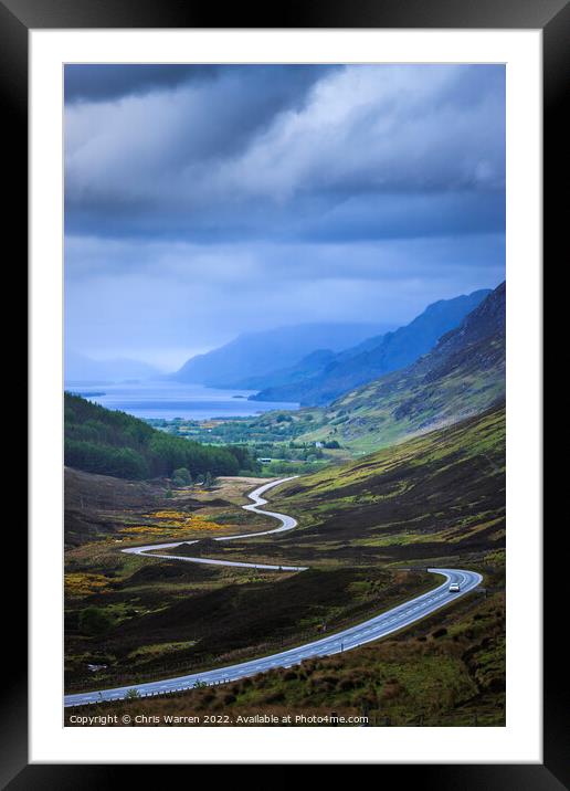 Road to Glen Docherty Loch Maree Scotland Framed Mounted Print by Chris Warren