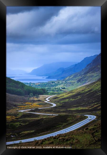 Road to Glen Docherty Loch Maree Scotland Framed Print by Chris Warren