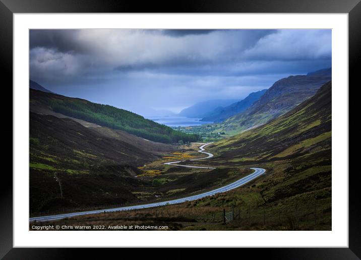 Road to Glen Docherty Loch Maree Scotland Framed Mounted Print by Chris Warren