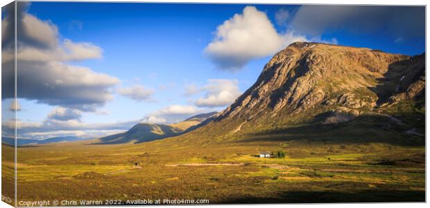 Remote cottage in Glencoe Scotland Canvas Print by Chris Warren