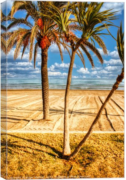 Serene Beachscape Canvas Print by Roger Mechan