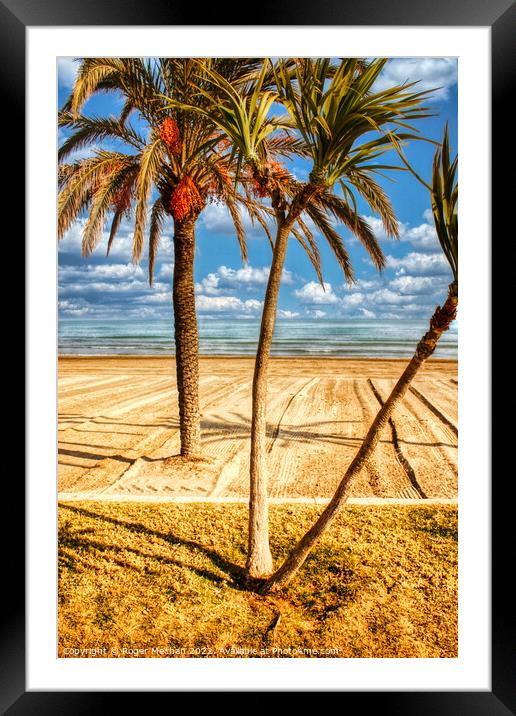 Serene Beachscape Framed Mounted Print by Roger Mechan