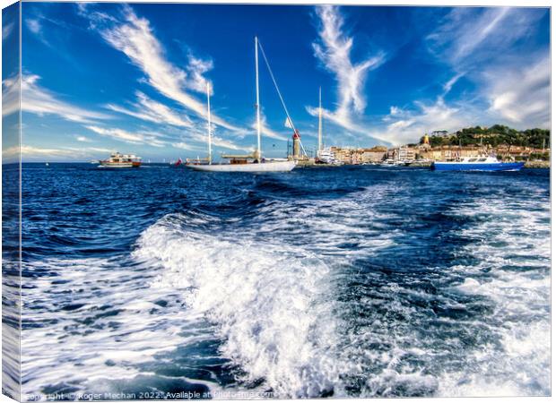 Serenity of St Tropez Canvas Print by Roger Mechan
