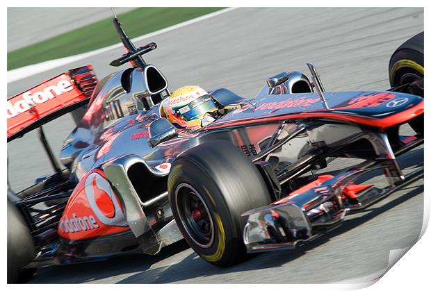 Lewis Hamilton - McLaren F1  MP4-26 Print by SEAN RAMSELL