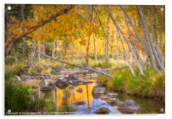 Duck Creek Autumn Acrylic by Donna Kennedy