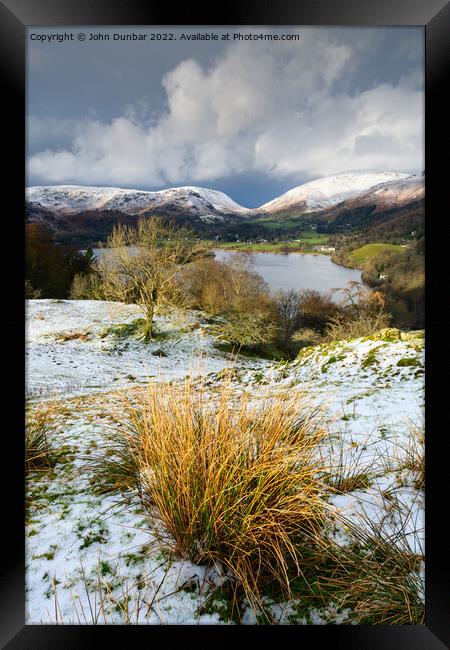 Wintery Grasmere Framed Print by John Dunbar