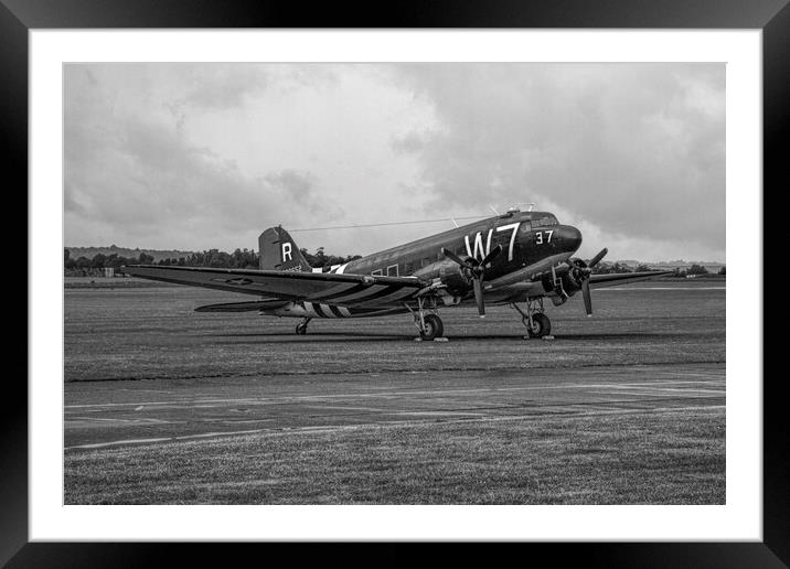 Douglas C-47A Whiskey 7 Framed Mounted Print by J Biggadike