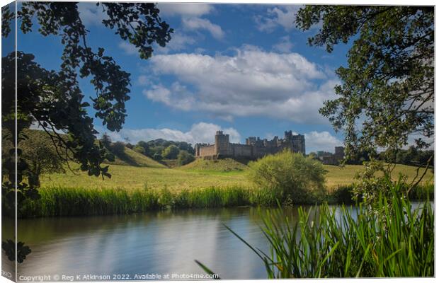 Alnwick Castle Canvas Print by Reg K Atkinson