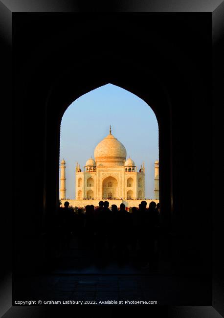 Taj Mahal (Crown of the Palace) Framed Print by Graham Lathbury