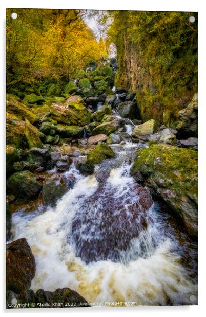 Lodore Falls Waterfall, Keswick, Lake District Acrylic by Shafiq Khan