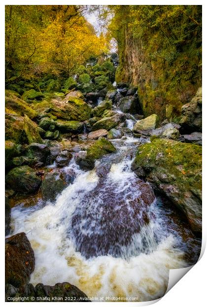 Lodore Falls Waterfall, Keswick, Lake District Print by Shafiq Khan