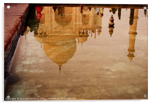 The Taj Mahal (Crown of the Palace) Acrylic by Graham Lathbury